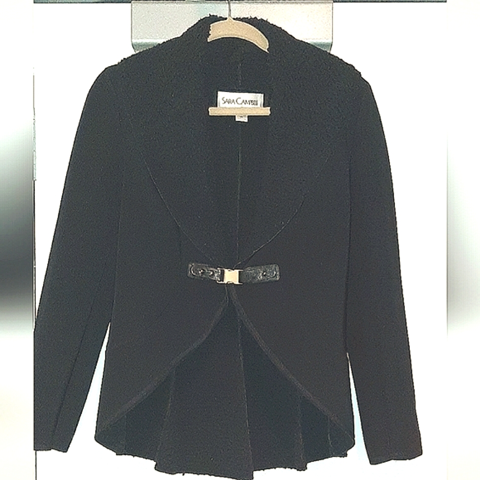 Sara Campbell | Black, Short Fitted Coat/Jacket